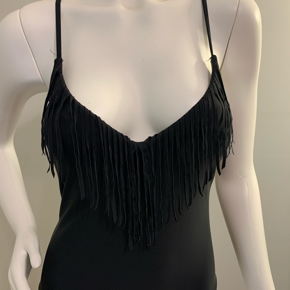 Decree Black Fringe woman’s bathing suit
